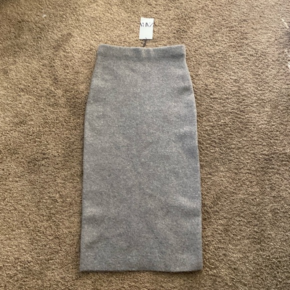 Zara | NWT Thick Winter Midi Skirt - Picture 1 of 9